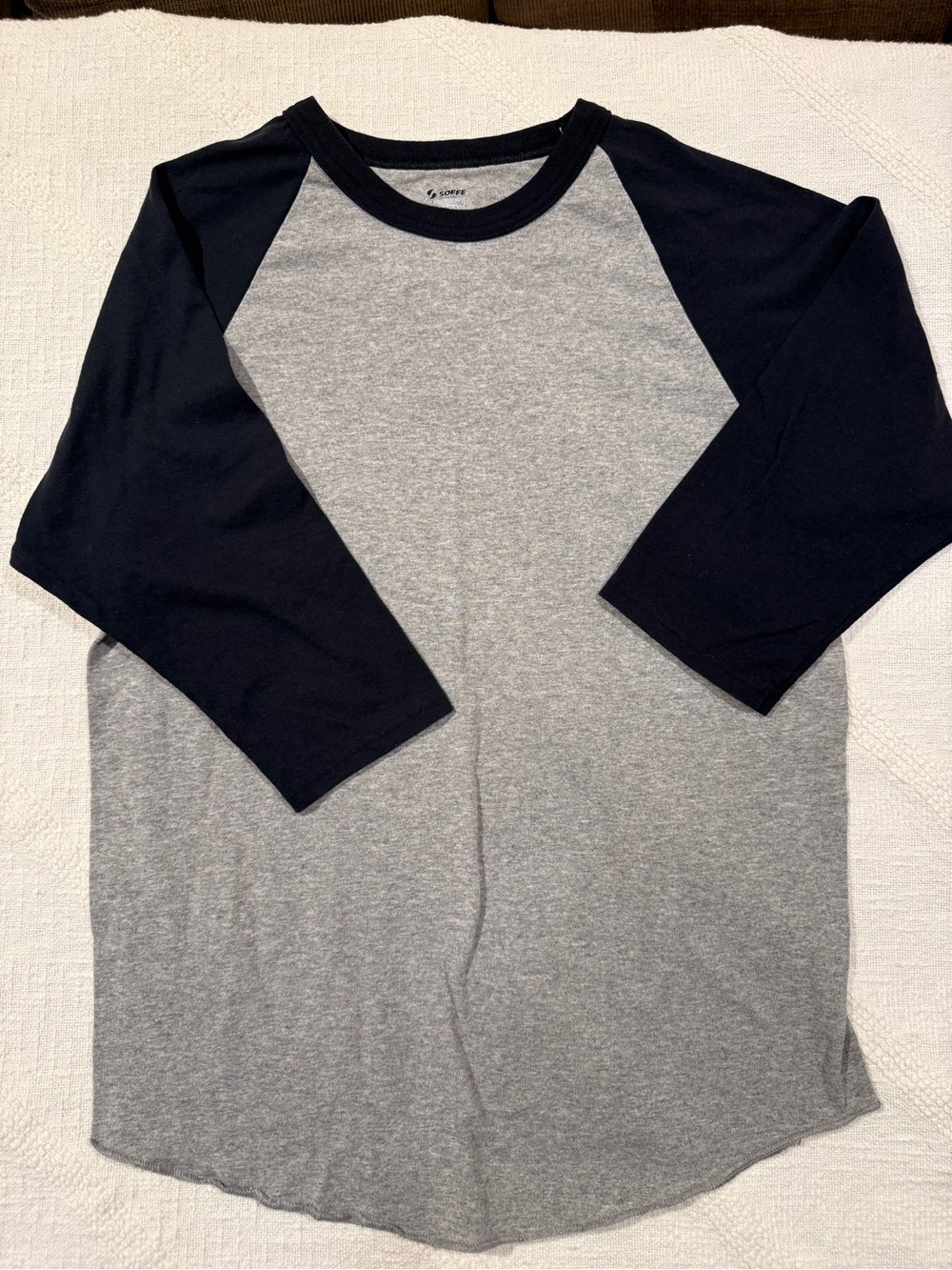 Soffe Grey Body with Black Long Sleeve Tee